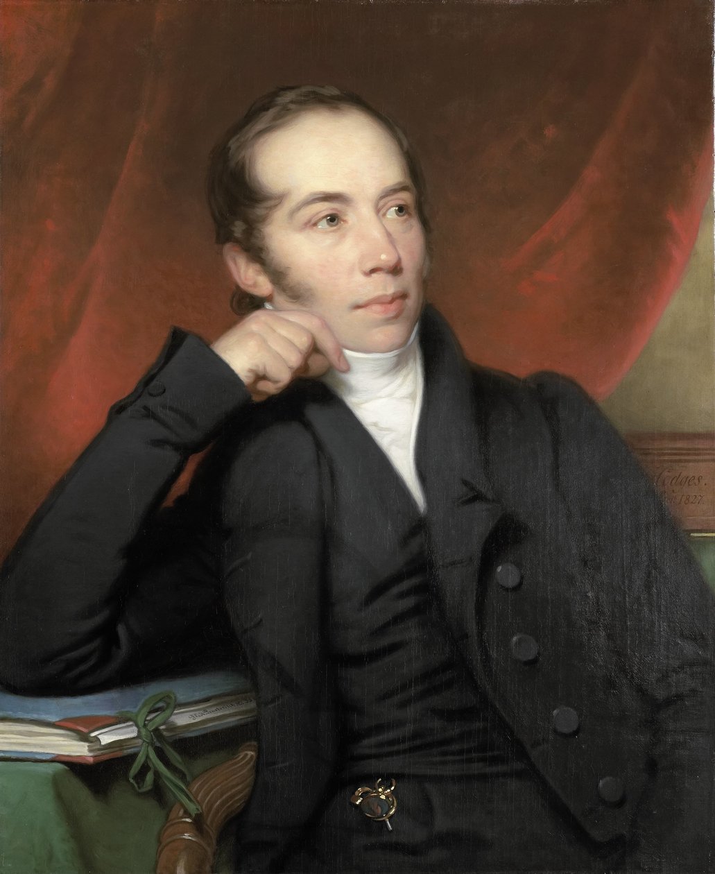 Porträt von Pieter Ernst Hendrik Praetorius, Makler, Zeichner und Maler. Vorsitzender des Vorstands des Rijksmuseums 1852-74 von Charles Howard Hodges