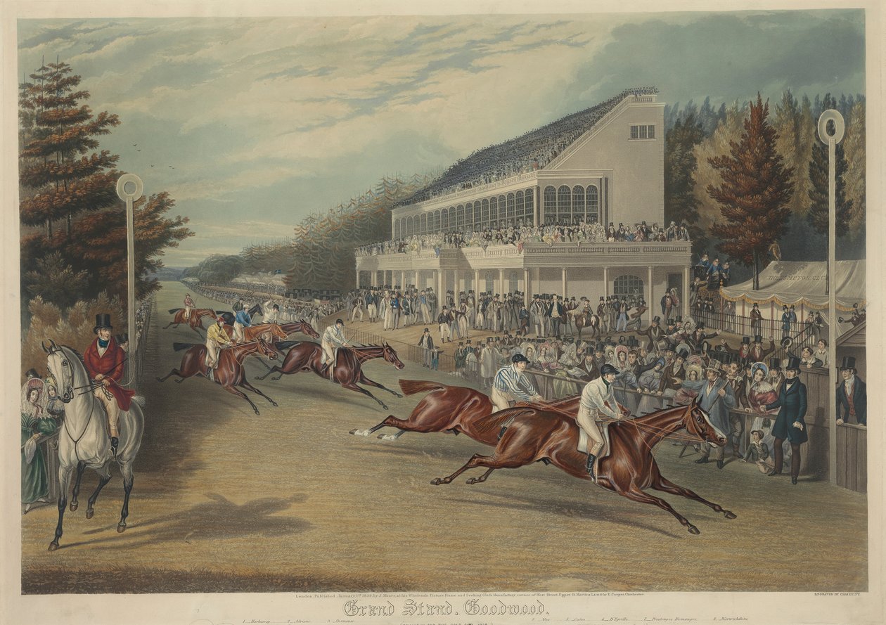 Rennen: Grand Stand, Goodwood (Einfahrt zum Gold Cup-1838)