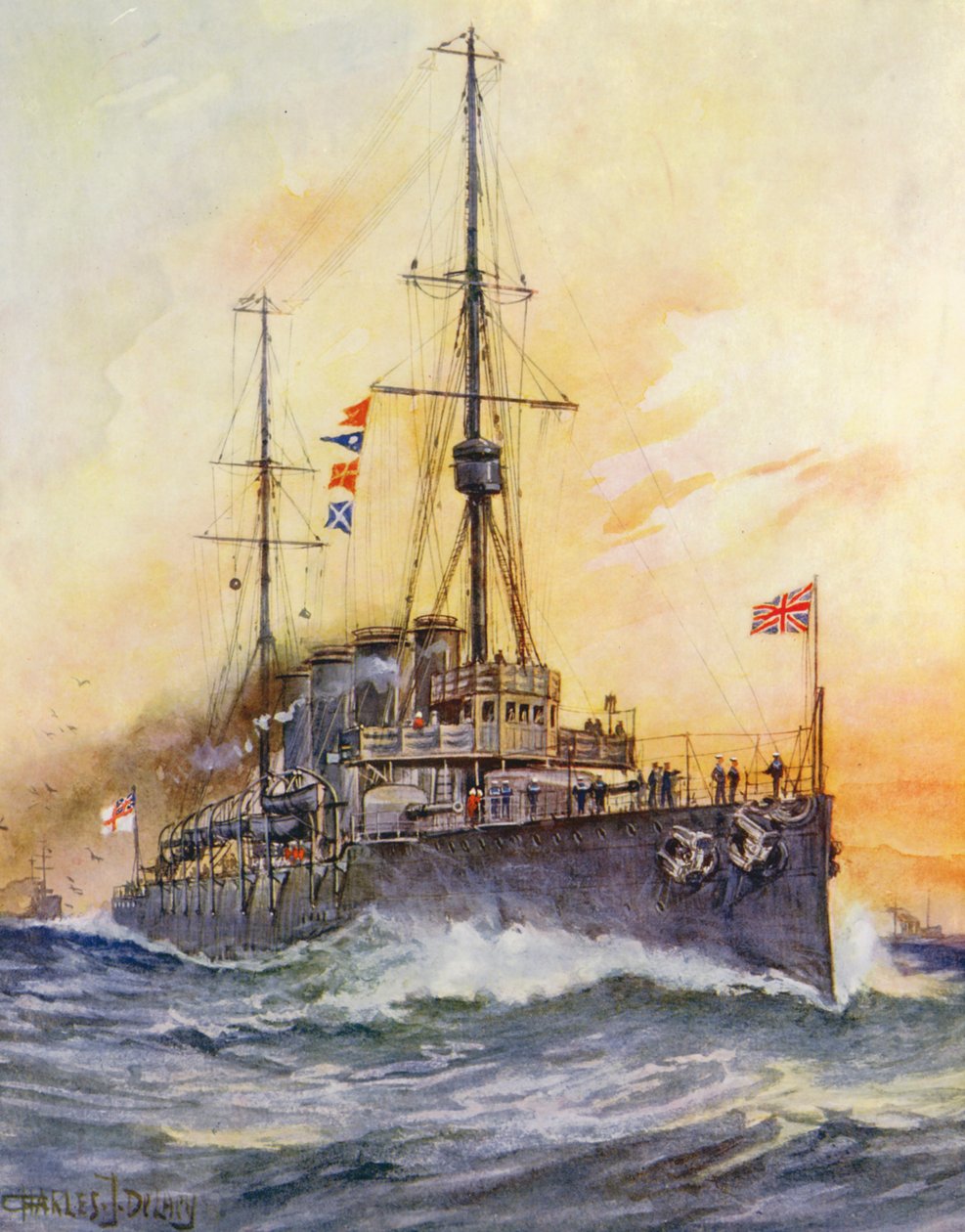 Modernes Stahlkriegsschiff von Charles John de Lacy