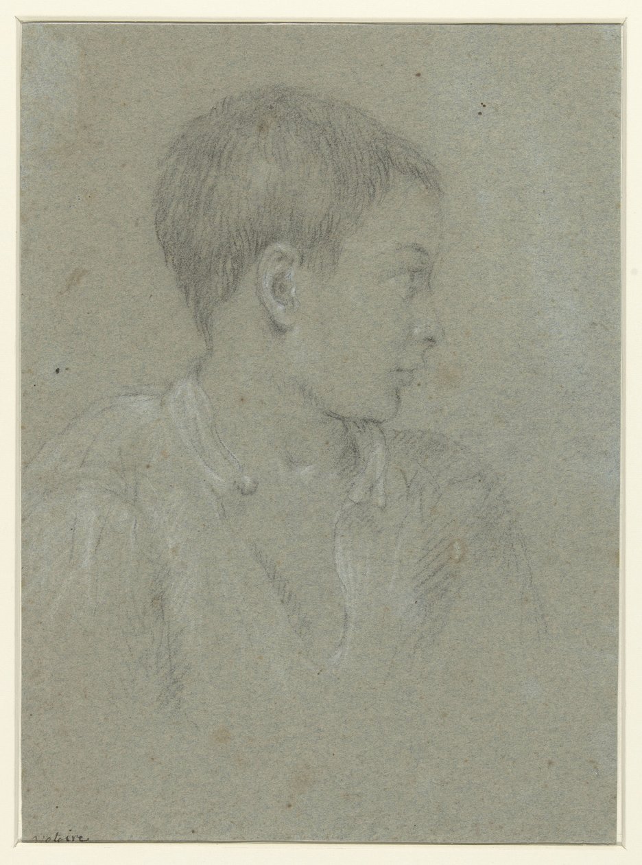Italienischer Junge, Kopf nach rechts von Charles Joseph Natoire (possibly)