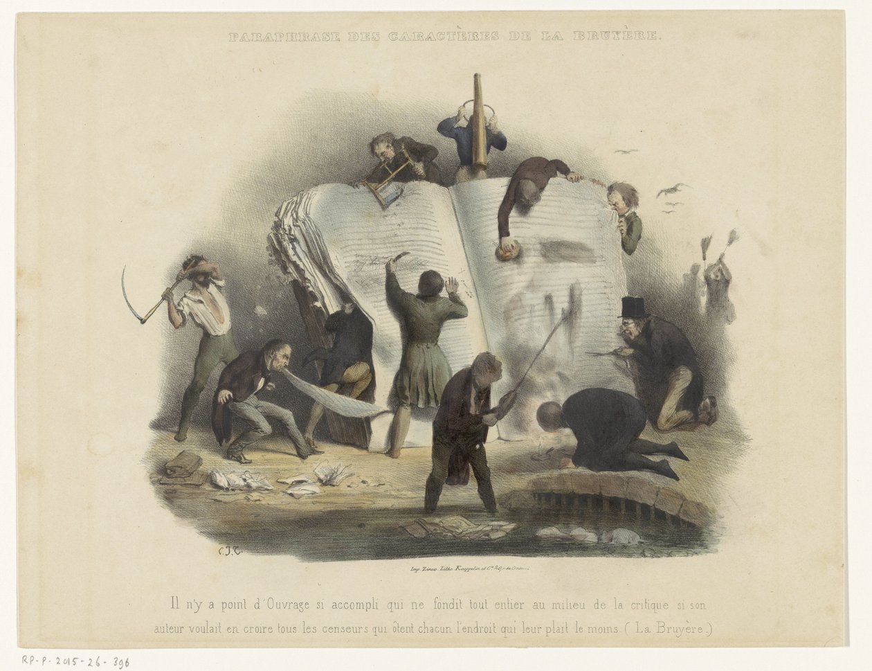 Persiflage auf die Zensur von Charles Joseph Traviès