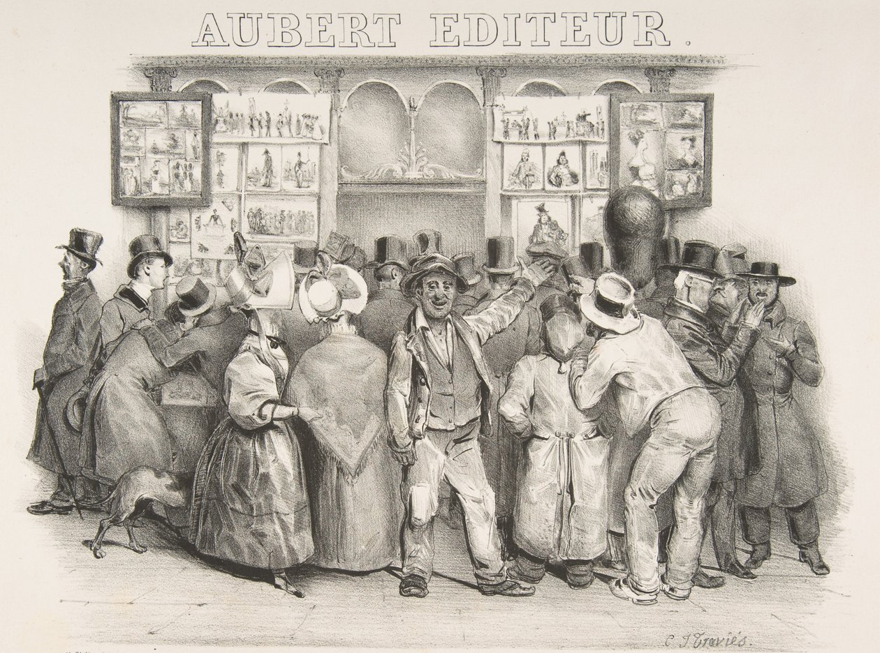 Der Verleger Aubert: Sie müssen zugeben, dass die Regierung komisch aussieht von Charles Joseph Traviès de Villers