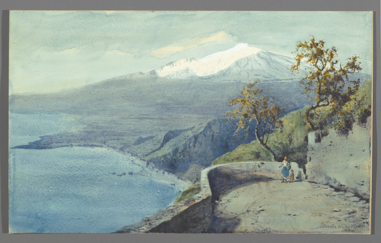 Ansicht des Ätna von Taormina, Sizilien, 1925 von Charles King Wood