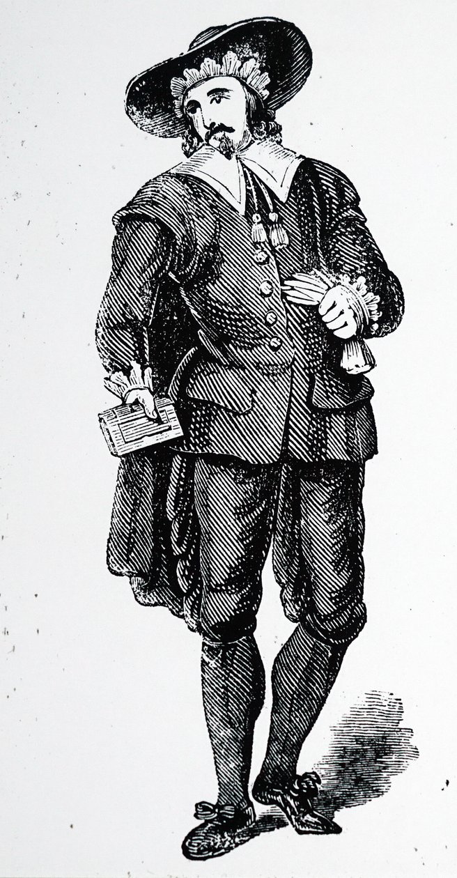 Mann in puritanischer Kleidung von Charles Knight
