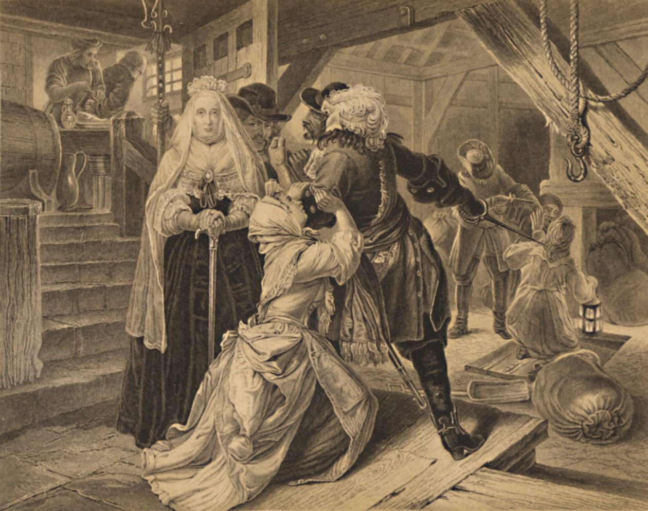 Verhaftung von Alice Lisle wegen der Beherbergung von Flüchtlingen der Schlacht von Sedgemoor, 1685, 1886 von Charles Lawrie