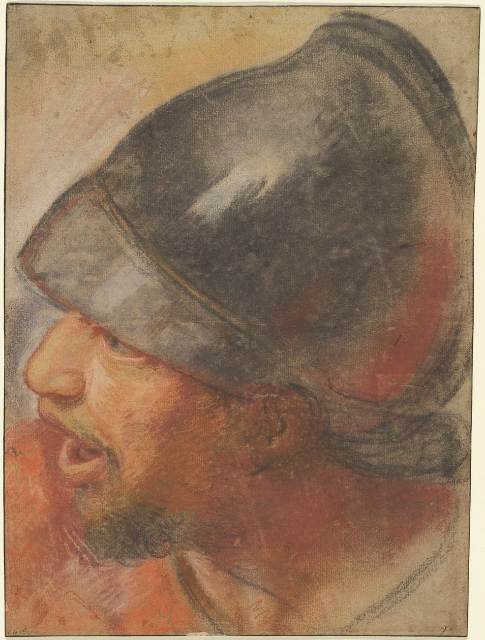 Kopf eines makedonischen Soldaten von Charles Le Brun