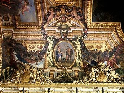 Treffen der zwei Meere, Deckenmalerei aus der Galerie des Glaces von Charles Le Brun
