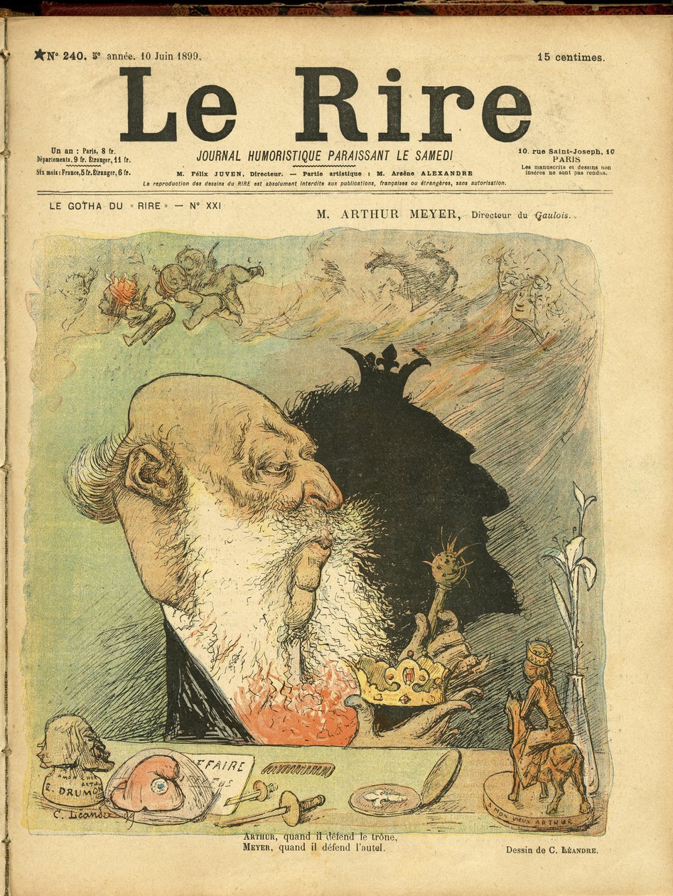 Illustration von Charles Léandre (1862-1934) für das Cover von Le Rire, Nr. 240 von Charles Leandre