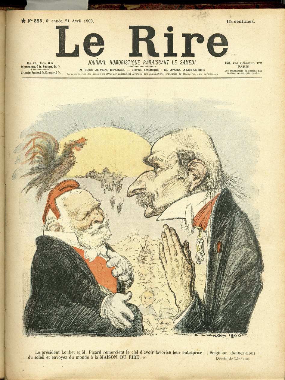 Illustration von Charles Leandre (1862-1934) für das Cover von Le Rire von Charles Leandre