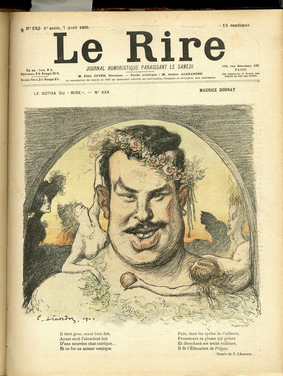 Illustration von Charles Léandre (1862-1934) für das Cover von Le Rire von Charles Leandre
