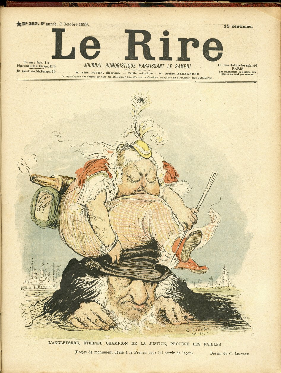 Illustration von Charles Léandre (1862-1934) für das Titelblatt von Le Rire von Charles Leandre