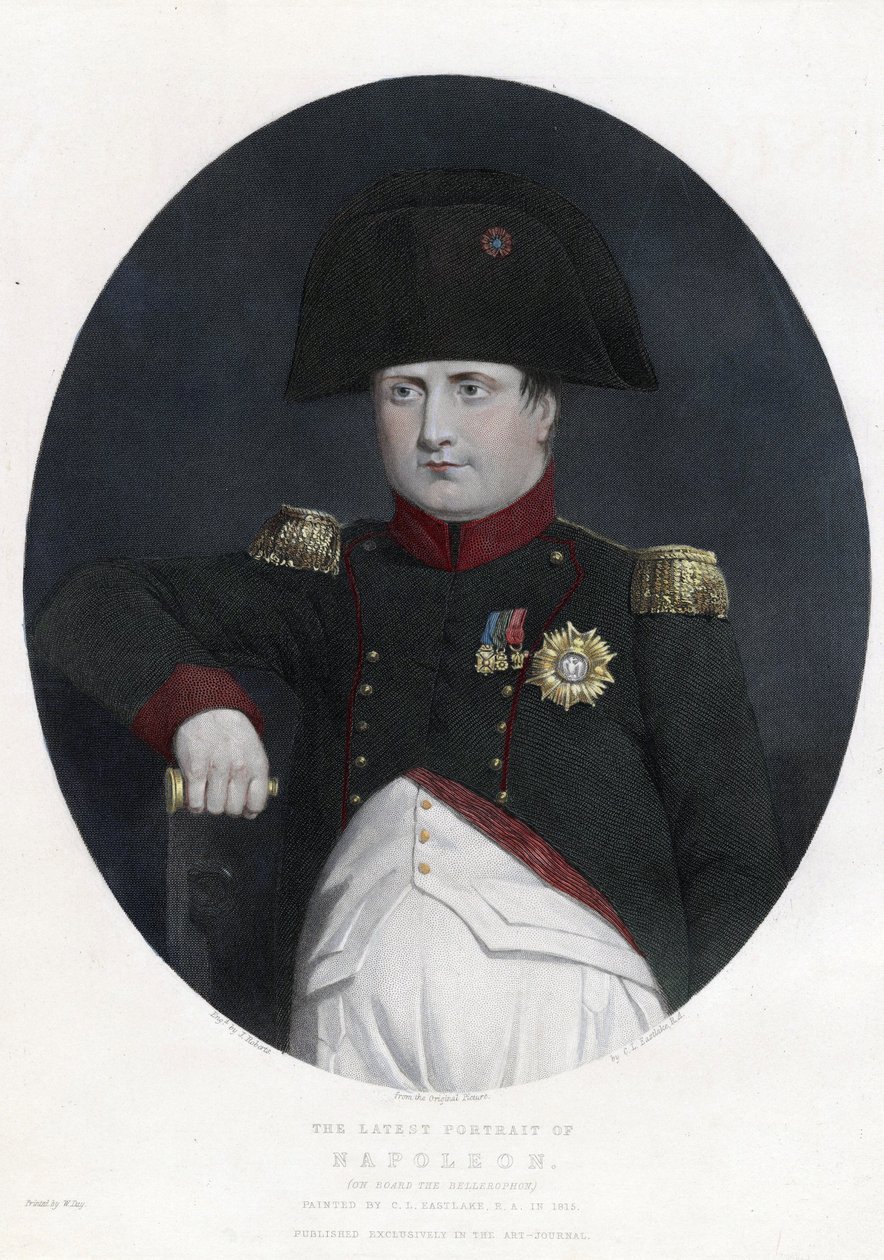 Letztes Porträt von Napoleon an Bord der Bellerophon von Charles Lock Eastlake