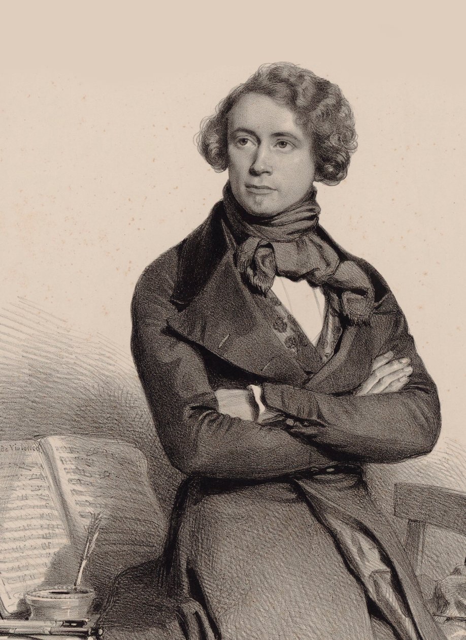 Porträt des Cellisten und Komponisten Adrien-François Servais, 1807-1866, 1838 von Charles Louis Baugniet