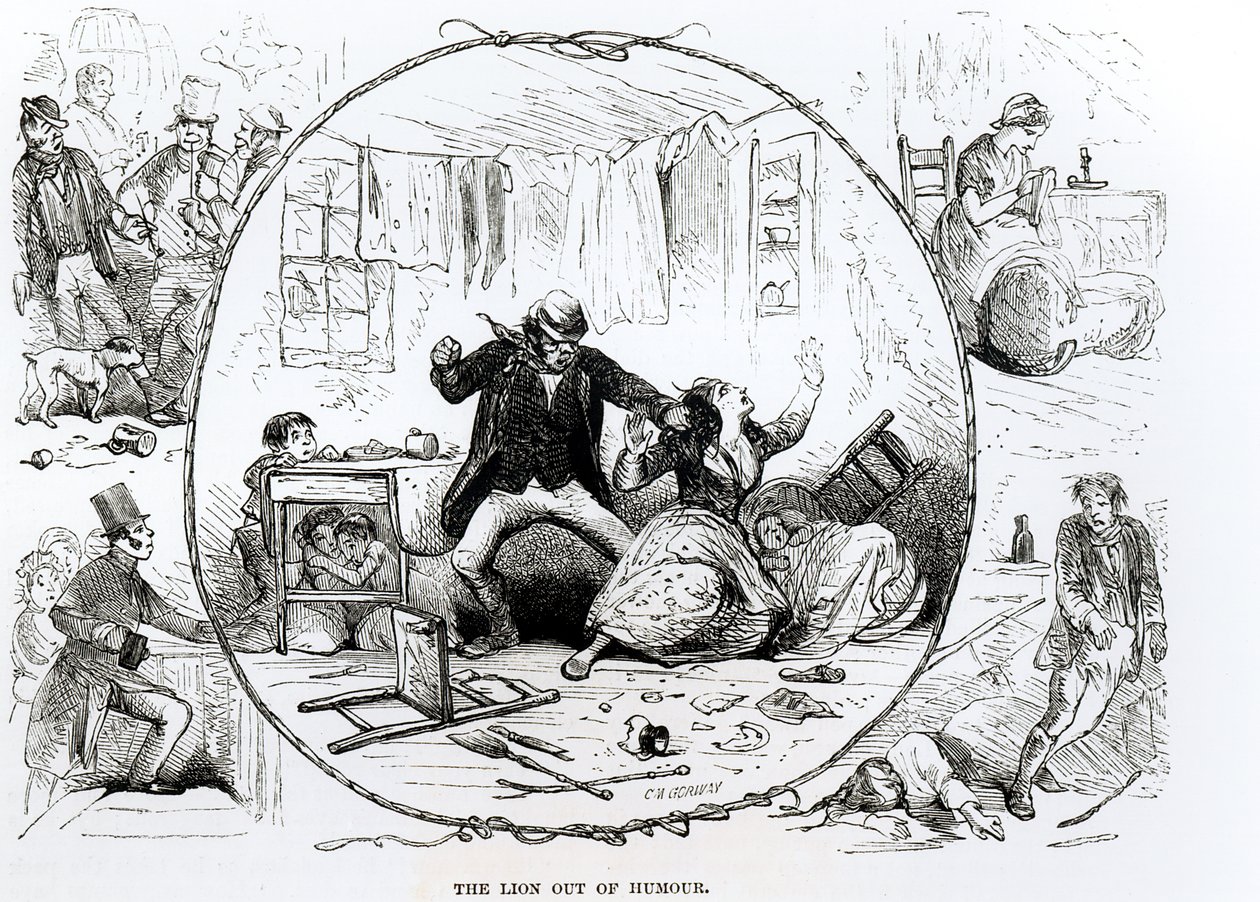 Der Löwe aus der Laune (Gravur) von Charles M. Gorway