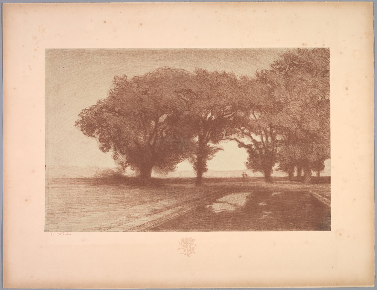 Suite von Landschaften: Landschaft, Platte 8, Remarque, Stiefmütterchen von Charles Marie Dulac