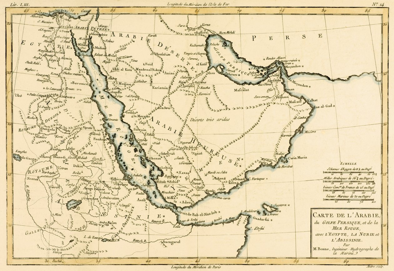 Arabien, der Persische Golf und das Rote Meer, mit Ägypten, Nubien und Abessinien, aus 