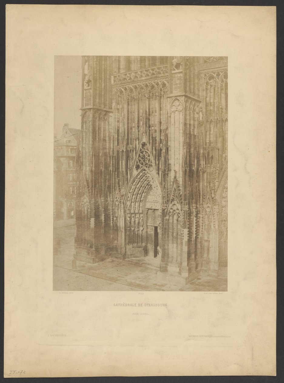 Kathedrale von Straßburg. Großes Portal. von Charles Marville