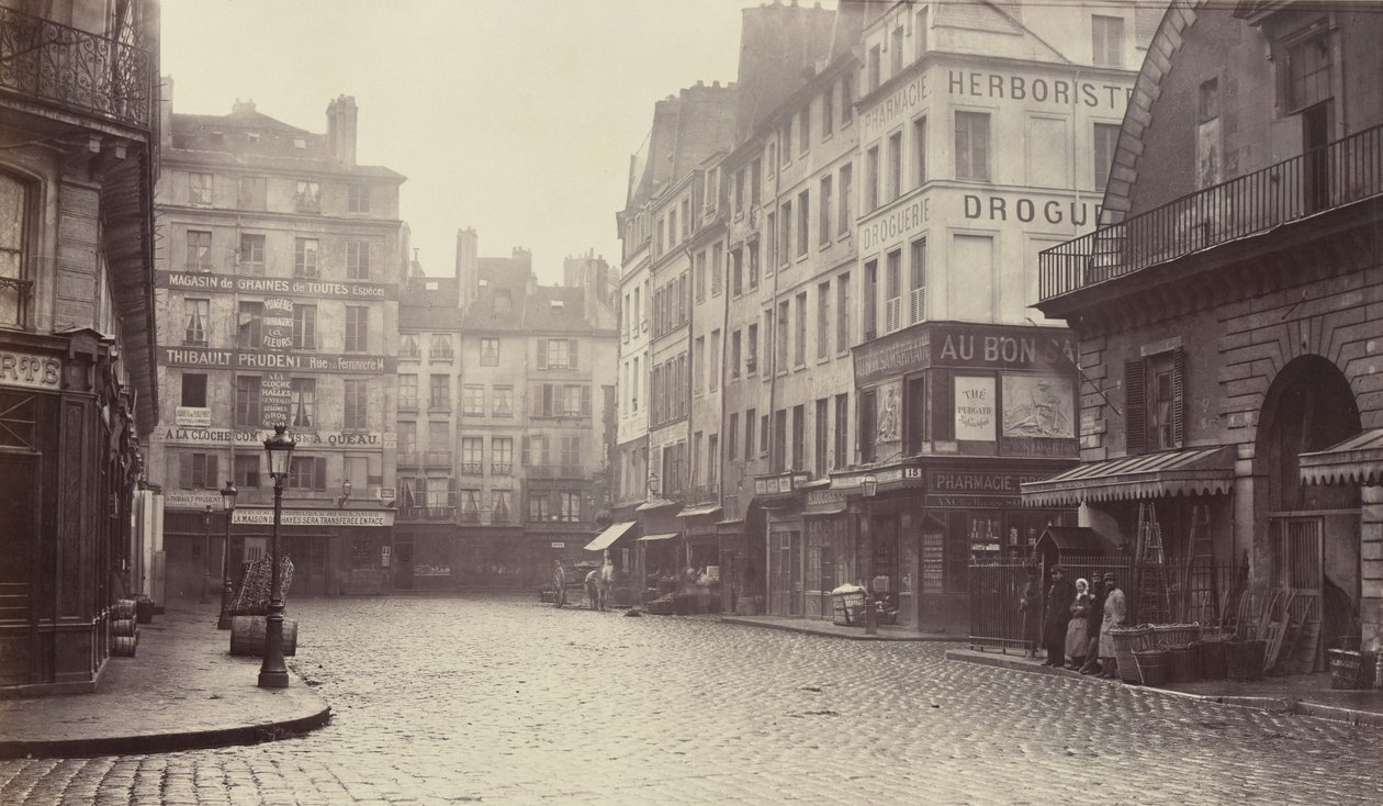 Rue de la Lingerie, de la rue Berger, 1860er-70er Jahre von Charles Marville