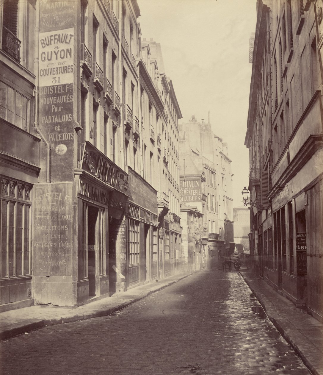 Rue des Bourdonnais von der Rue de Rivoli von Charles Marville