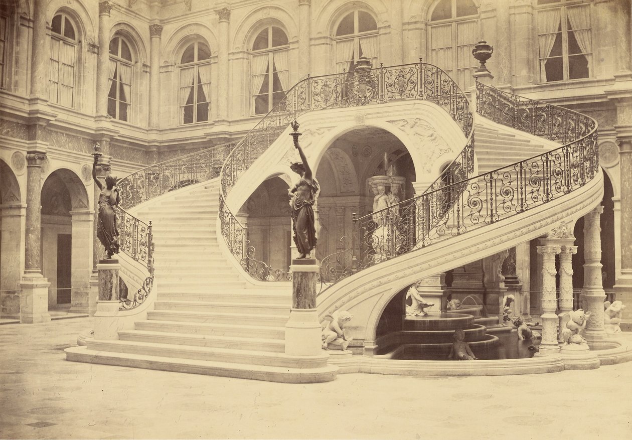[Treppe im Inneren des Hôtel de Ville] von Charles Marville
