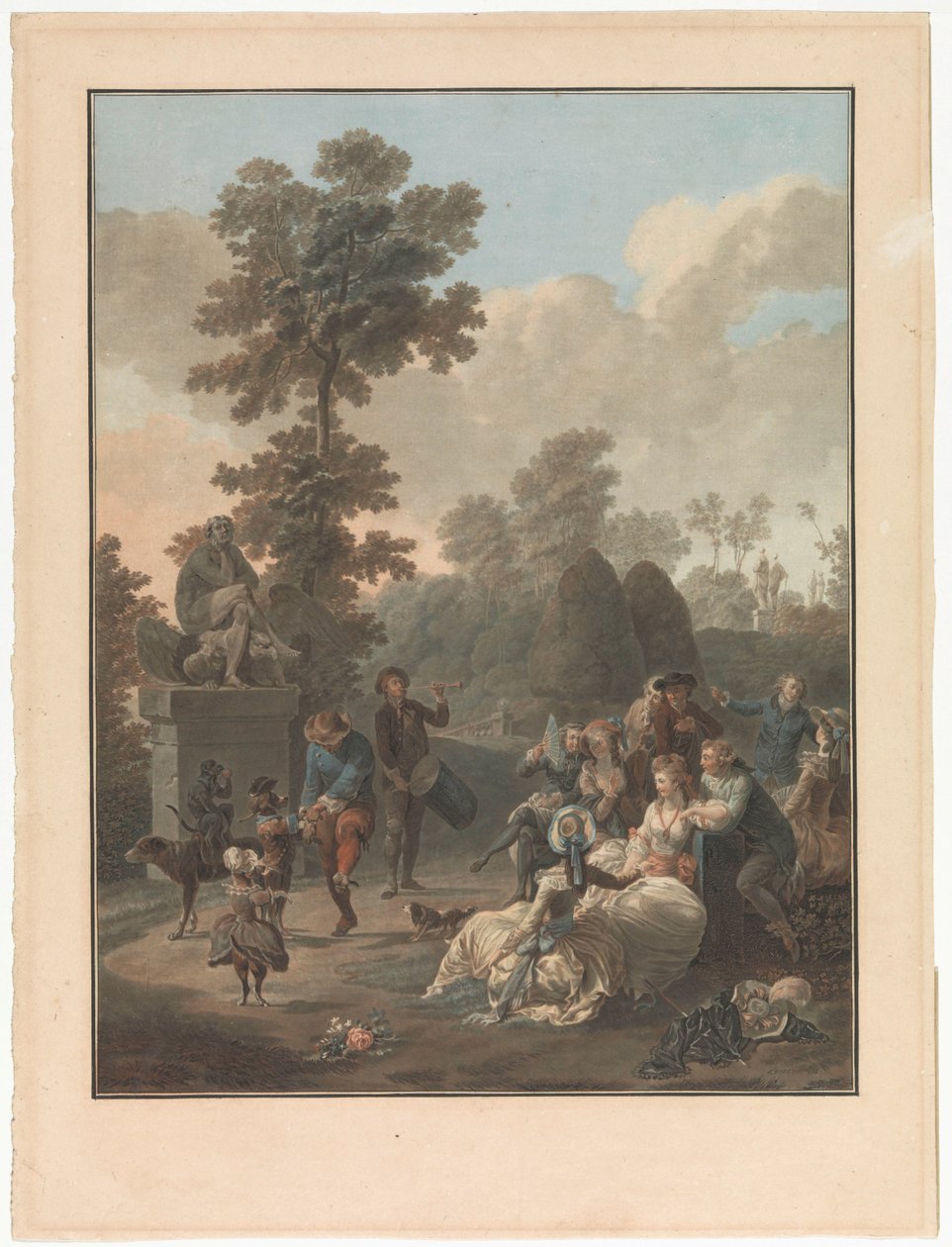 Vier Szenen aus dem Dorfleben von Charles Melchior Descourtis