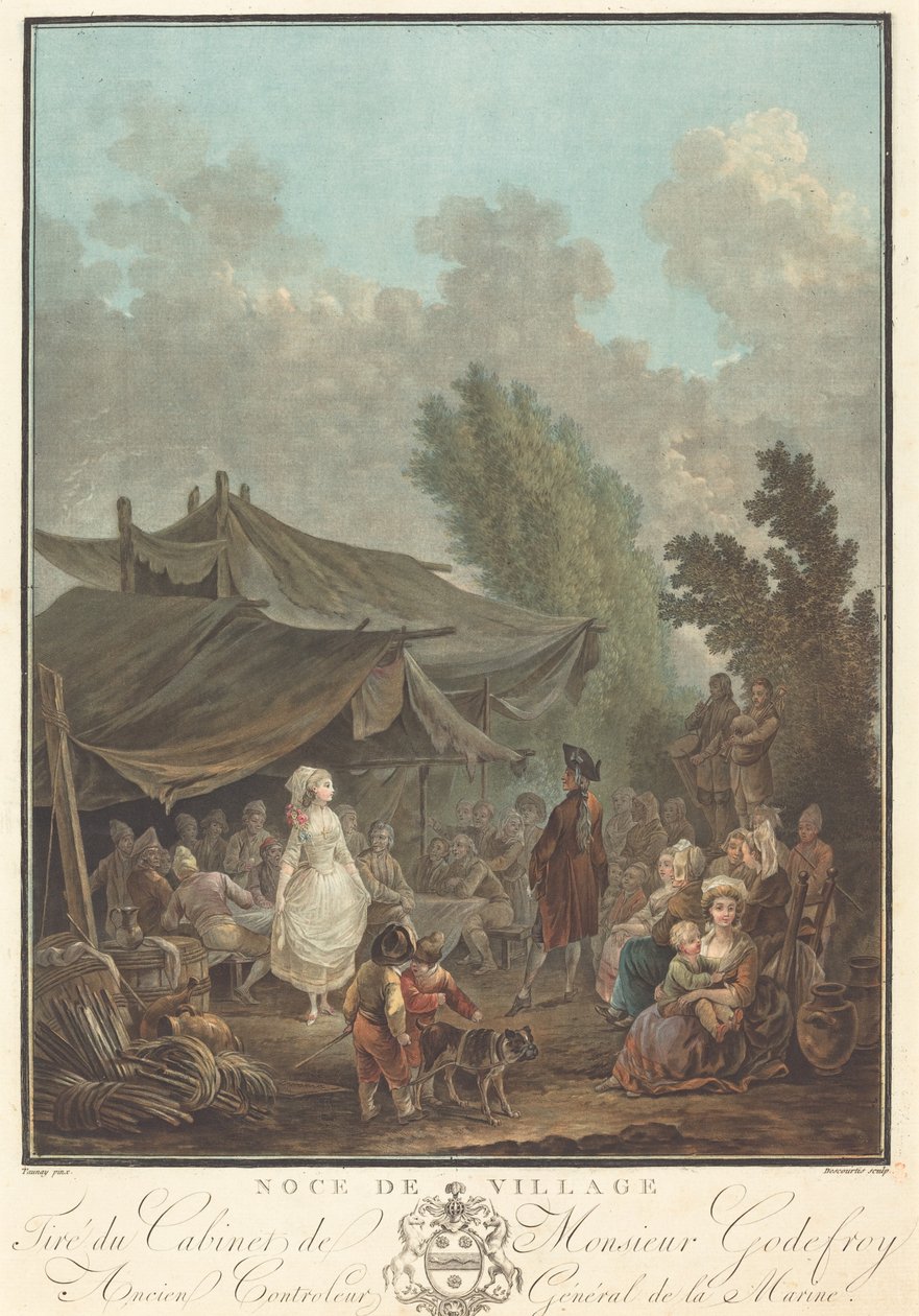 Dorffest, 1785 von Charles Melchior Descourtis