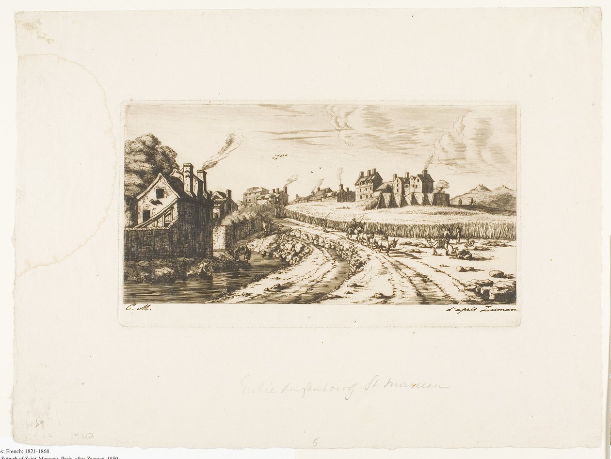 Eingang zum Vorort Saint-Marceau, Paris von Charles Meryon