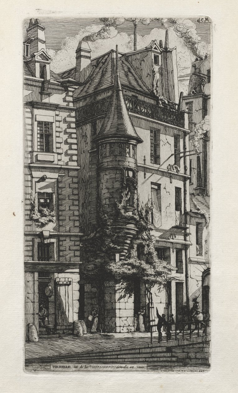 Haus mit einem Turm, rue de la Tixeranderie, Paris von Charles Meryon