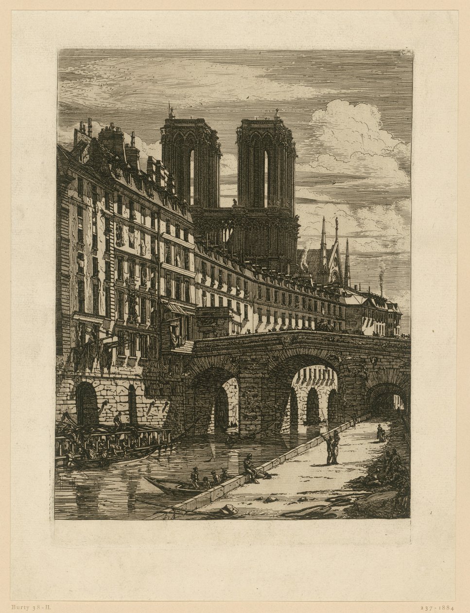 Impression Rue neuve St Etienne-du-Mont von Charles Meryon