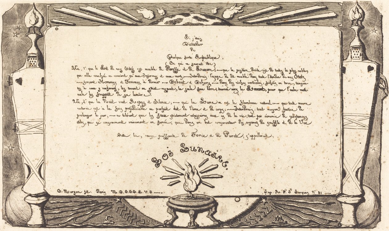 Mondgesetz, 1. Platte von Charles Meryon