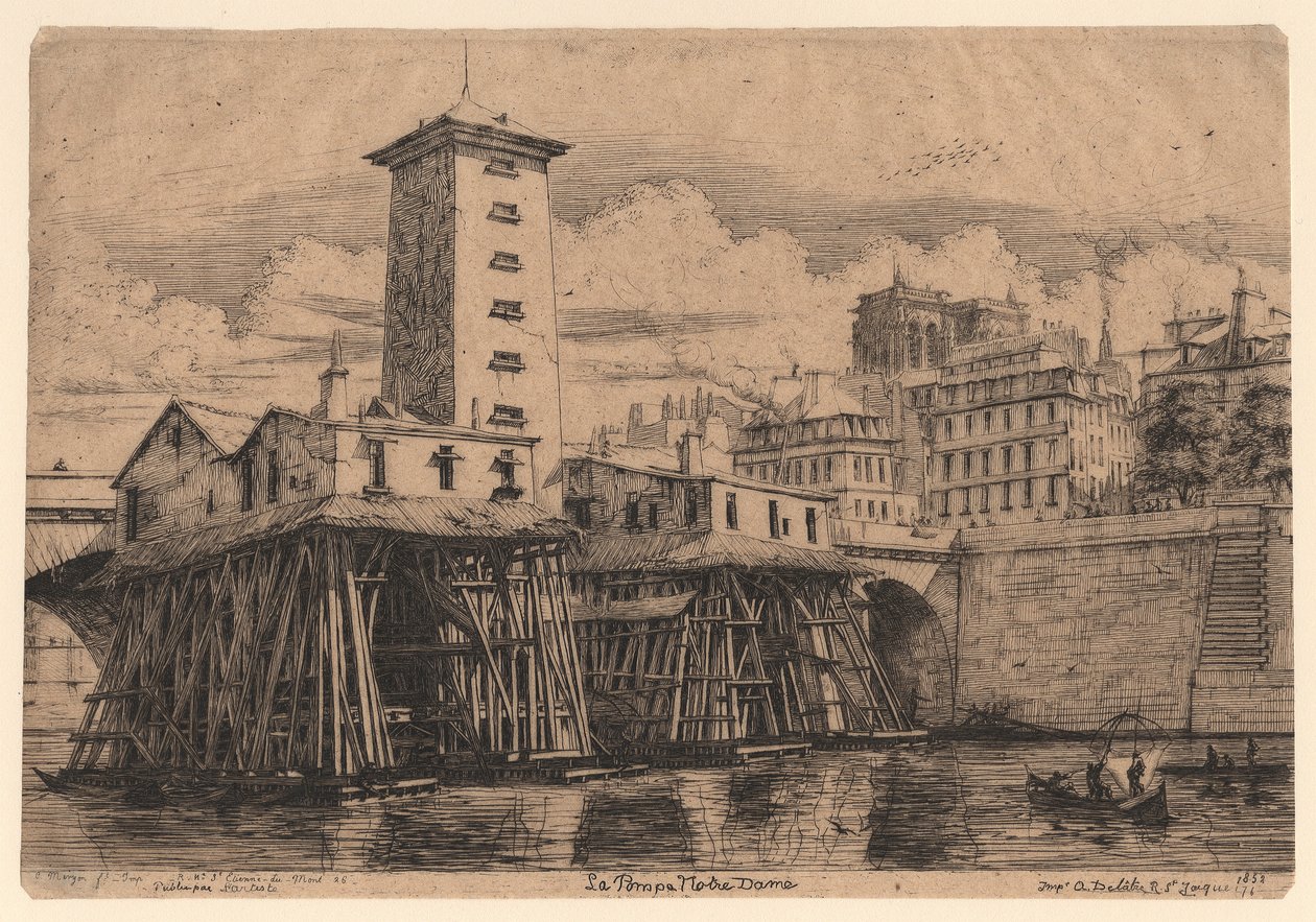 Die Pumpe Notre-Dame von Charles Meryon
