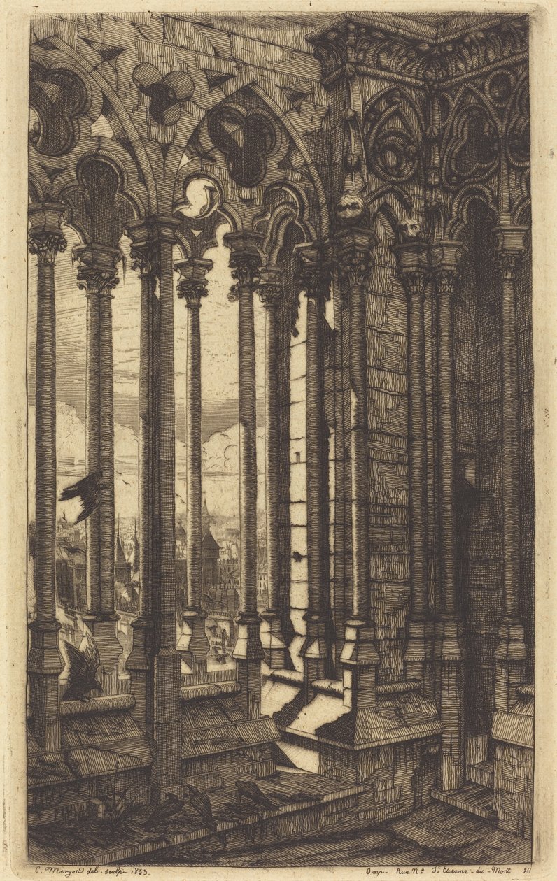 Die Galerie Notre-Dame, Paris (La galerie Notre-Dame, Paris) von Charles Meryon