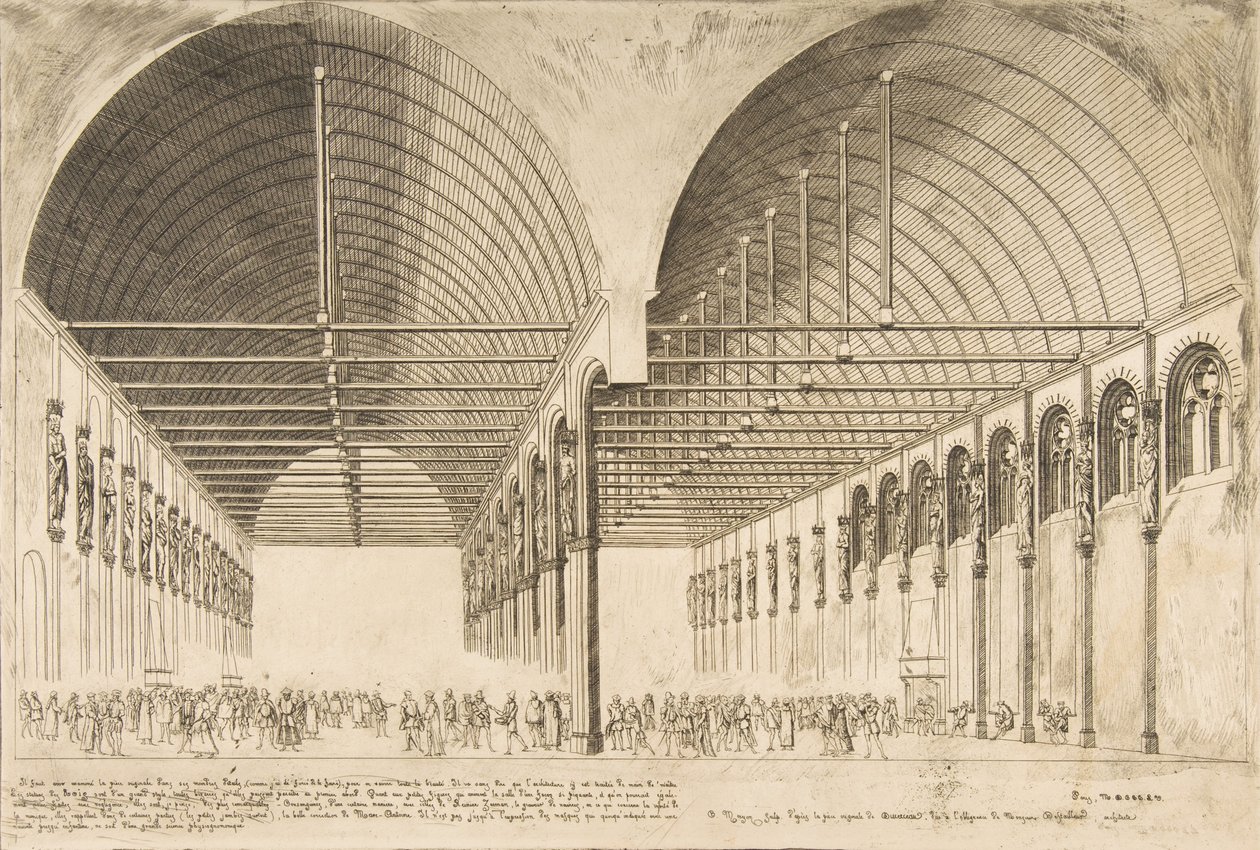 La salle des pas-perdus im alten Justizpalast von Charles Meryon