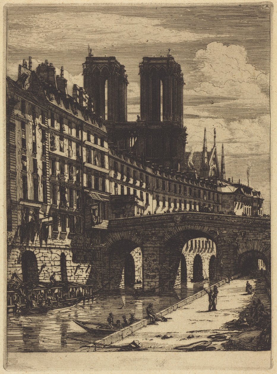 Le Petit Pont, Paris von Charles Meryon