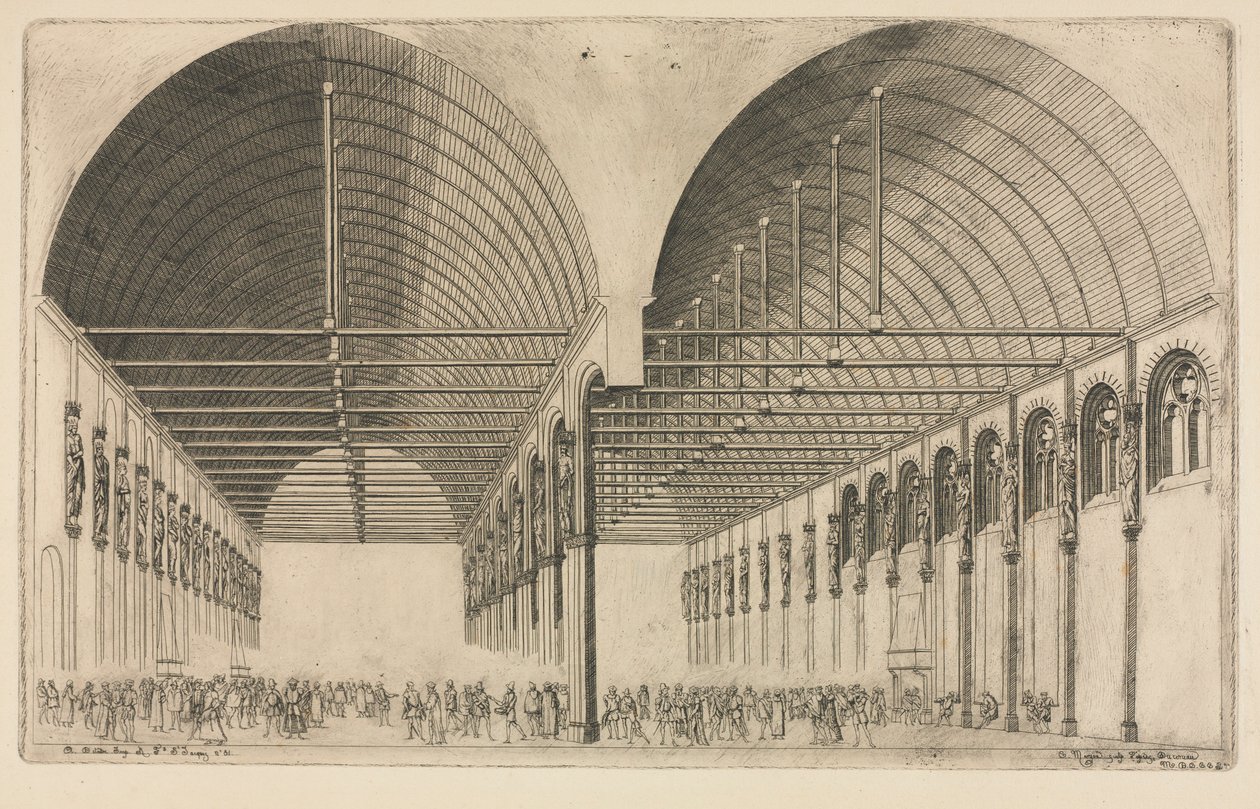 Das Vorzimmer des Justizpalastes, Paris, 1855 von Charles Meryon