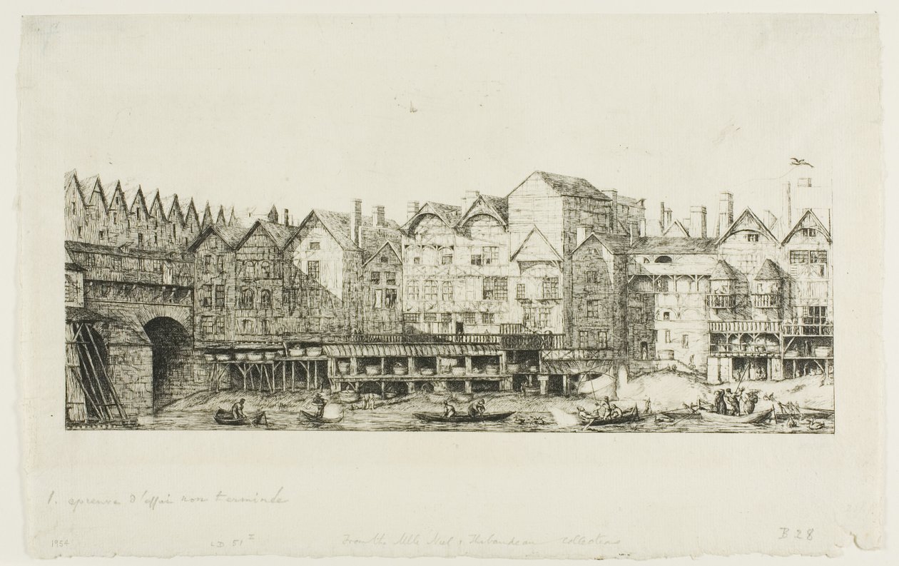 Blick auf einen Teil der Stadt Paris gegen Ende des XVII. Jahrhunderts von Charles Meryon