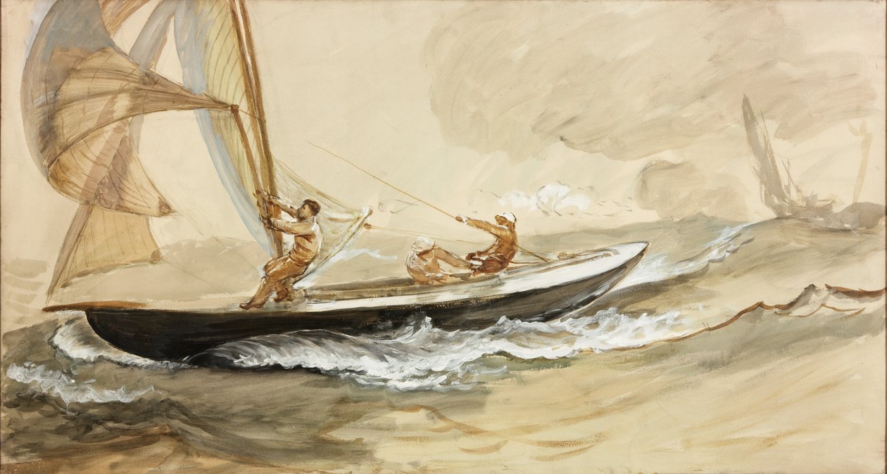 Studie einer Rennjacht von Charles Napier Hemy