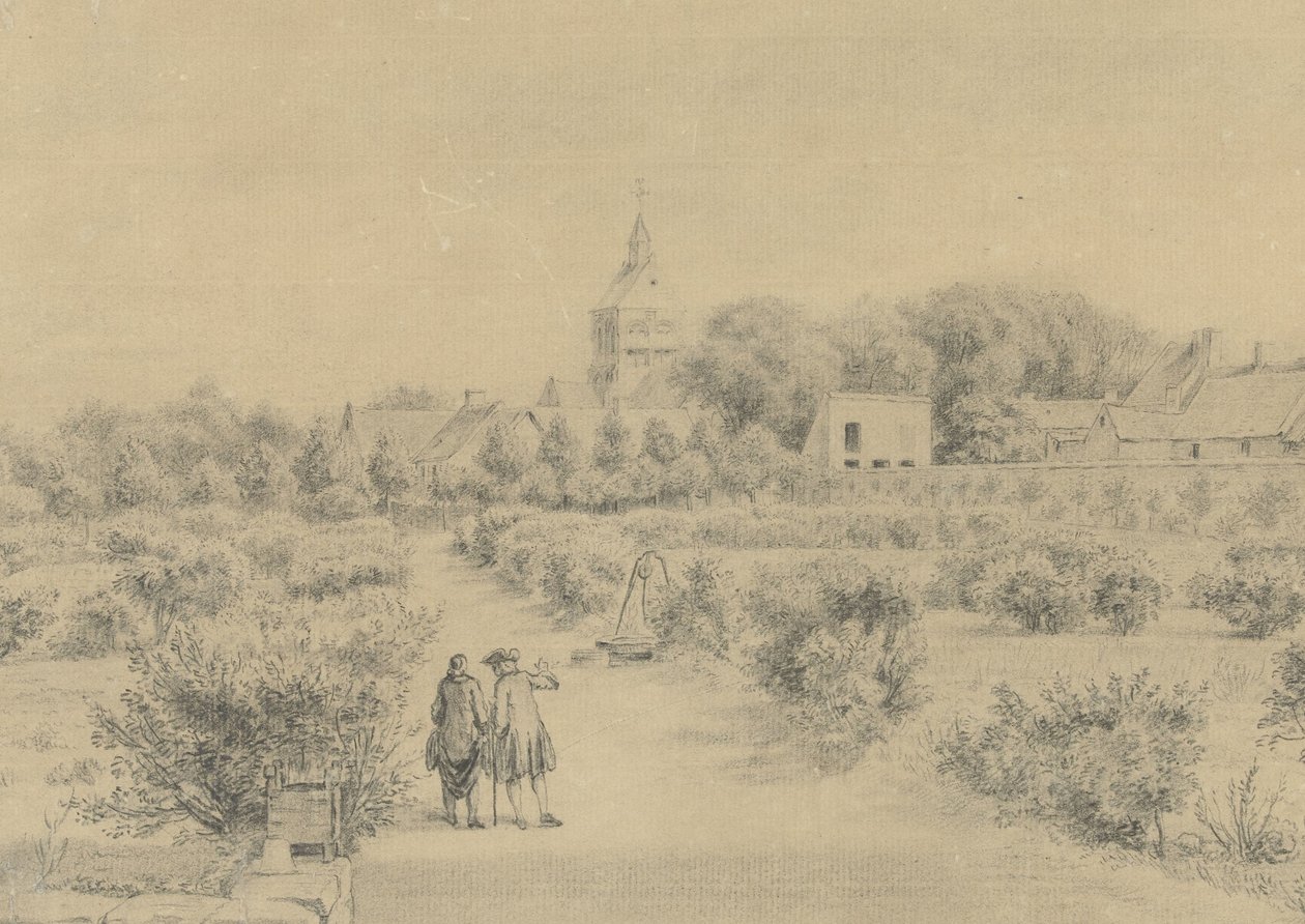 Ansicht des Dorfes Marigny von Charles Nicolas Cochin (II)