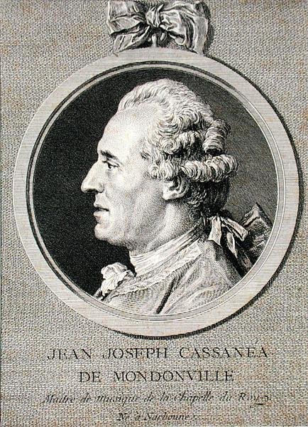 Jean Joseph Cassanea de Mondonville (1711-72) graviert von Augustin de Saint-Aubin (1736-1807) 1768 von Charles Nicolas II (after) Cochin