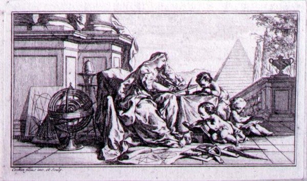 Arithmetik, eine Beweisillustration für ein Werk von Denis Diderot (1713-84) von Charles Nicolas II Cochin