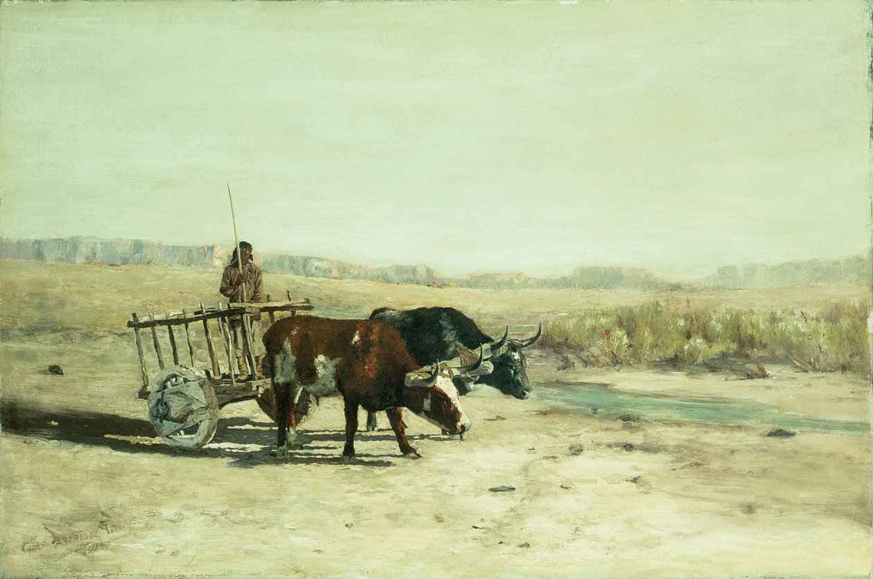 Ein Ochsenkarren in New Mexico von Charles Partridge Adams
