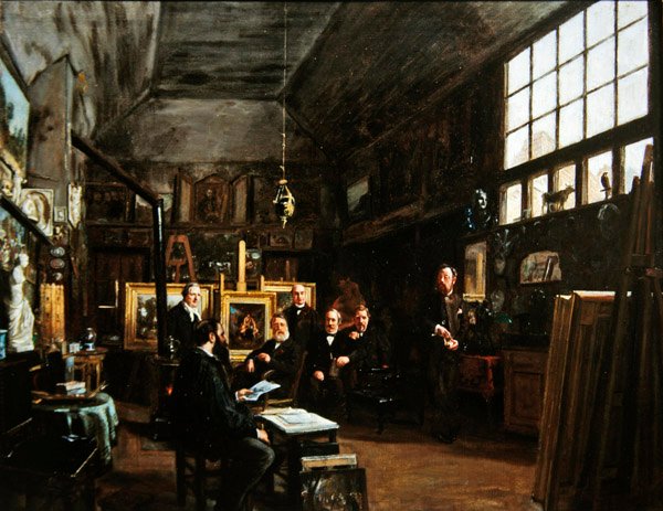 Treffen des Vorstands der Artesischen Gesellschaft der Kunstfreunde, nach 1874 von Charles Paul Etienne Desavary