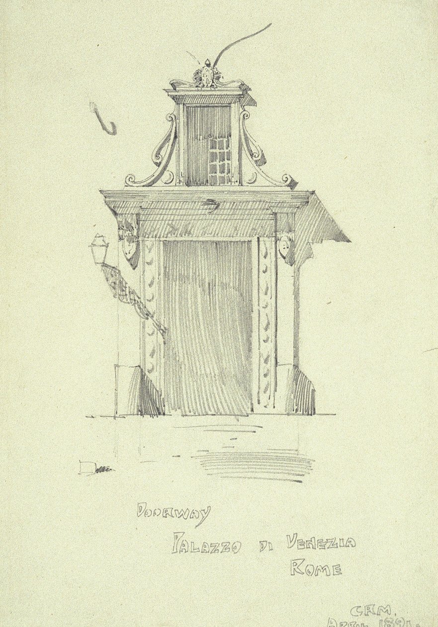 Türöffnung, Palazzo di Venezia, Rom von Charles Rennie Mackintosh