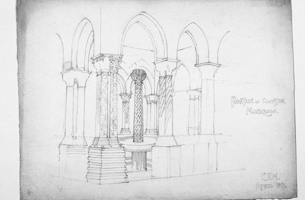 Brunnen im Kreuzgang, Monreale, 1891 von Charles Rennie Mackintosh