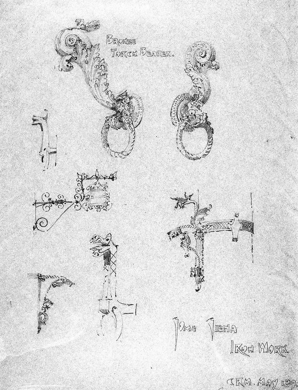 Einige Siena Eisenarbeiten, 1891 von Charles Rennie Mackintosh