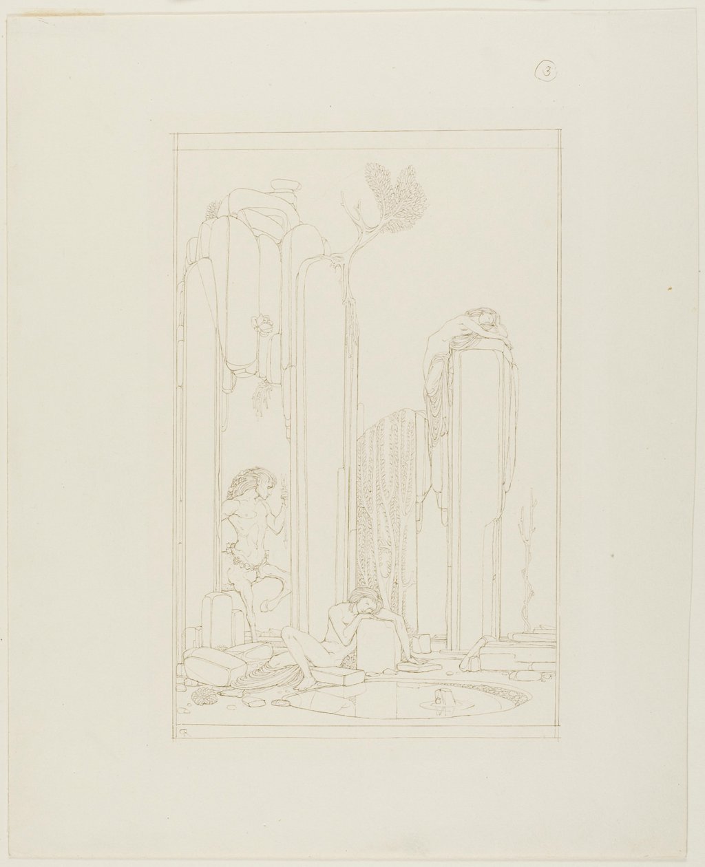 Narziss am Teich; Illustration für Oscar Wildes 