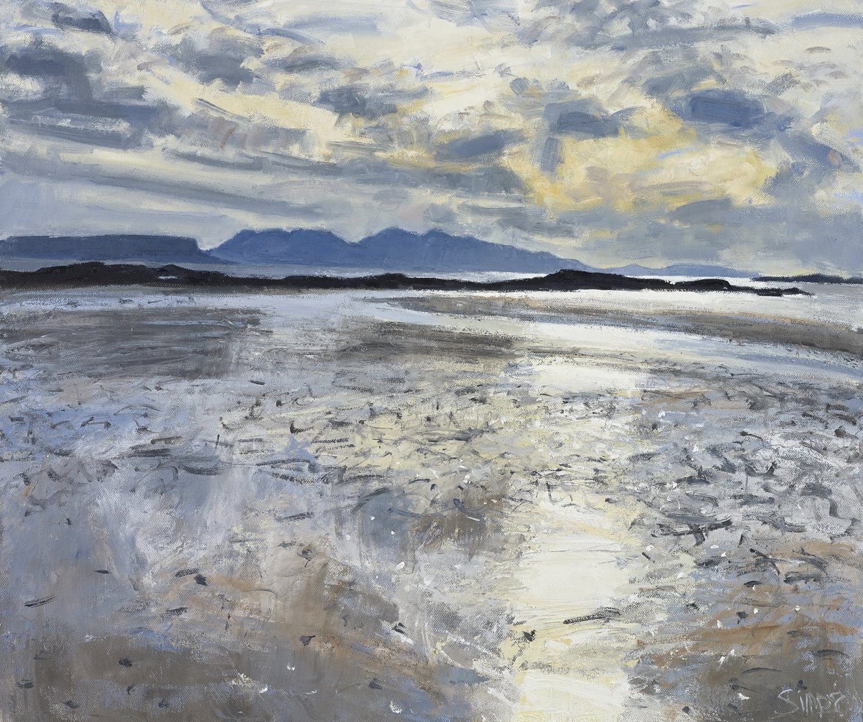 Abendlicht, Ebbe, 2013 von Charles Simpson