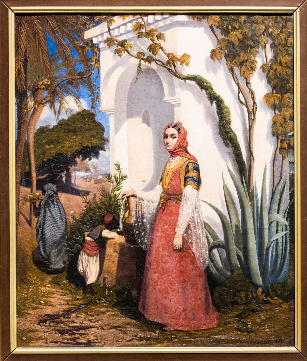 Orientalische Frau am Brunnen von Charles Theodore (1814-88) Frere