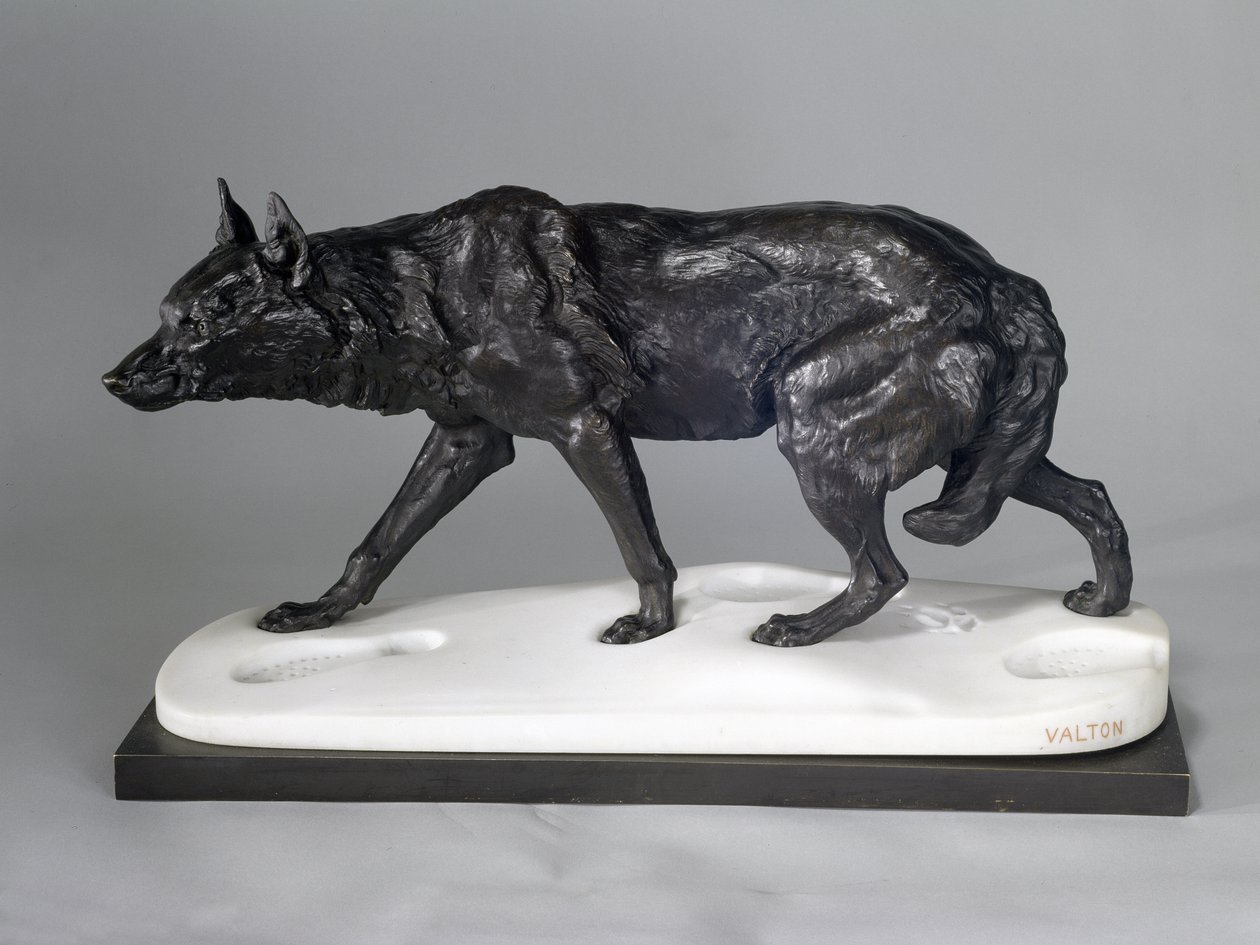 Wolfsspuren im Schnee von Charles Valton