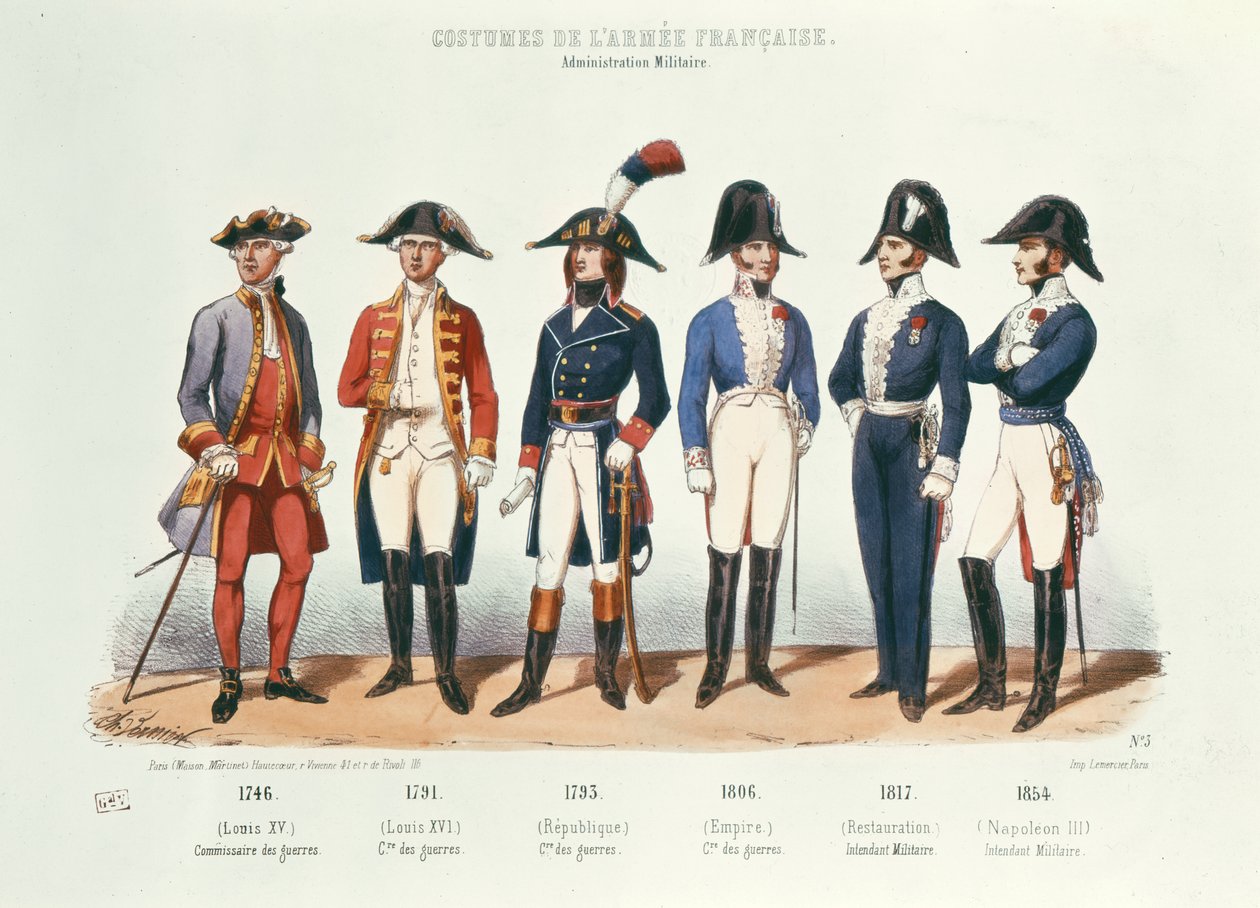 Kostüme der französischen Armee von 1746 bis 1854 von Charles Vernier